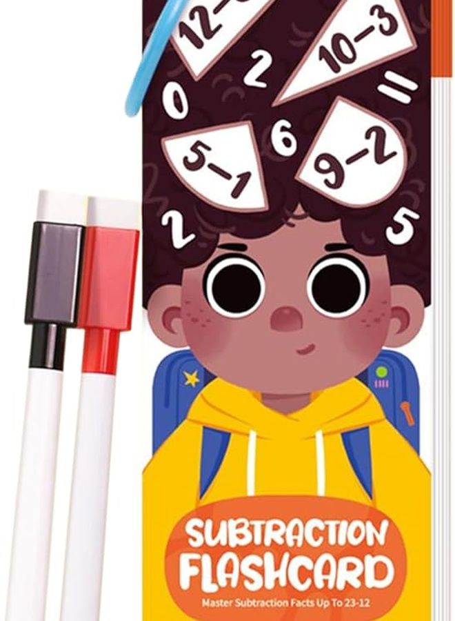 Type B Math Flash Cards Writing Wipe Activity Educational Learning Set for Kids - Image 1